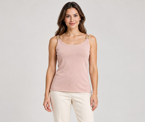 Strick top hellrosa von - in,
