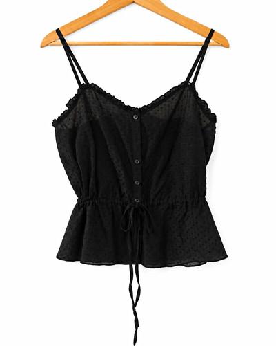 Schwarzes seidentop - h&m,