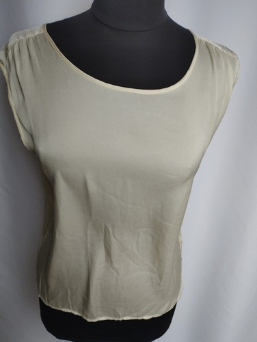 Elfenbein seiden top - gr,