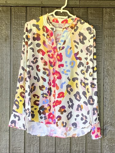 Seidentop leo print bunt - leo,