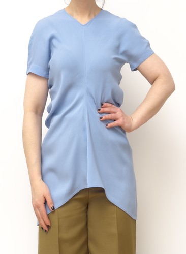 Geraffte seidenbluse céline - geraffte,